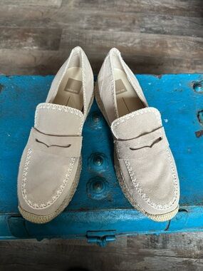 Dolce Vita Beige Suede Espadrille Loafers